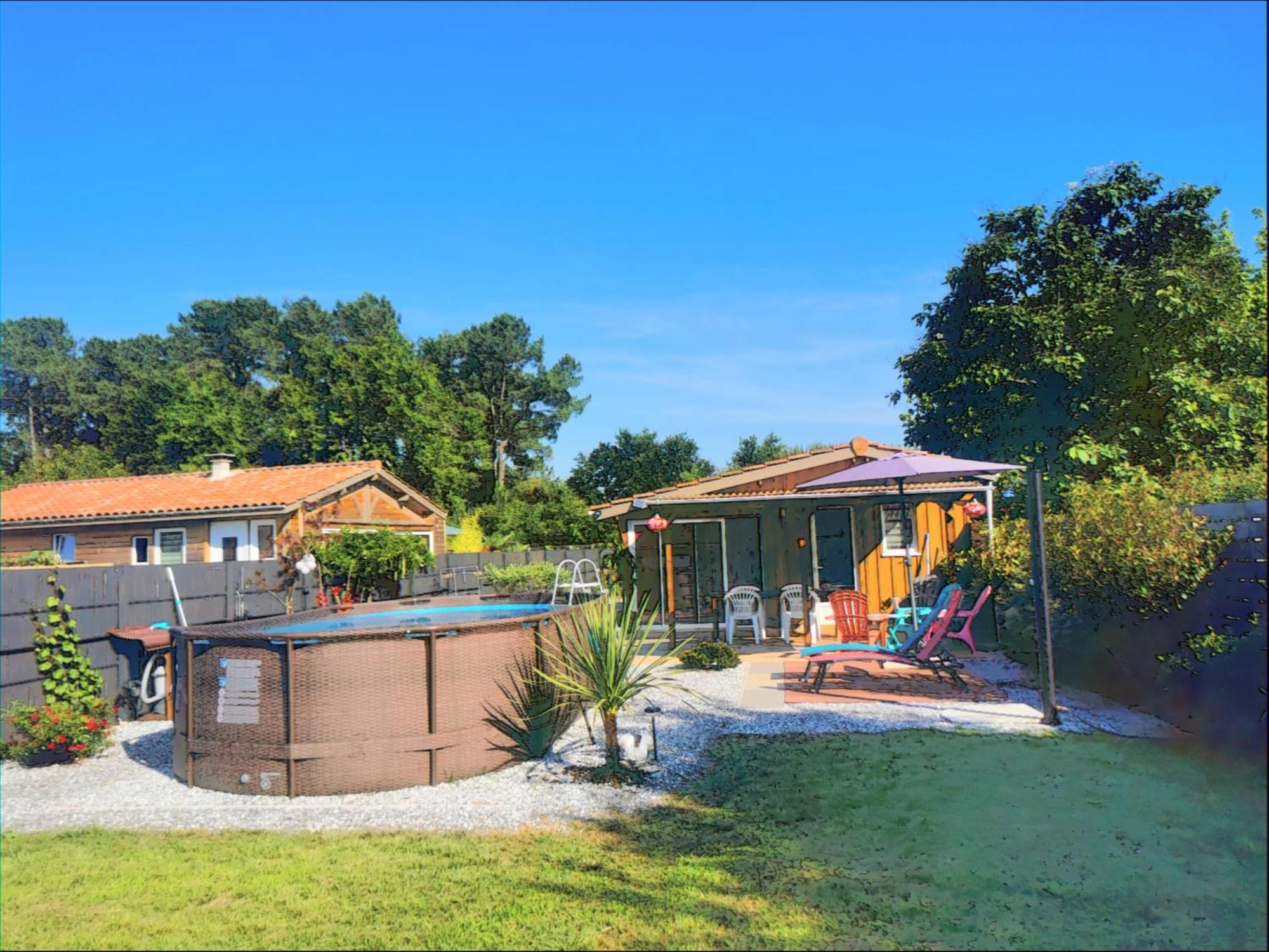 Maison Piscine Privee 4A5 Pers9 & 11 Kms Des Plages Oceanes Et Du Lac Linxe Extérieur photo